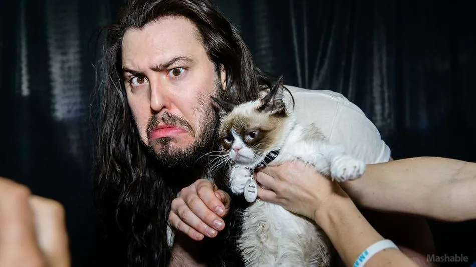 Andrew-wk-and-grumpy-cat